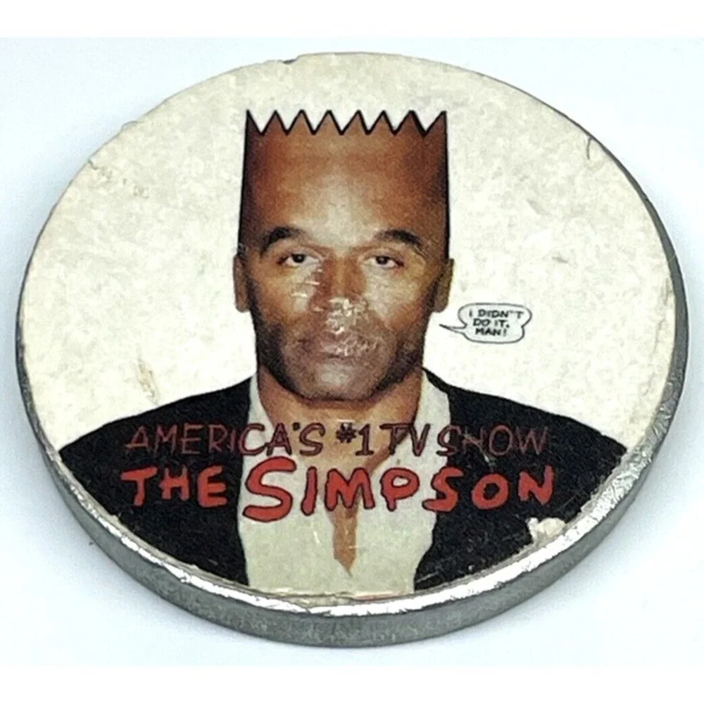 RARE Vintage POGs Heavy Metal Slammer OJ Simpson as Bart Simpson 1990s